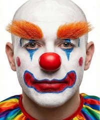 Sztuczne brwi Klaun z klejem Mastix 2 ml – realistyczne, ręcznie robione 