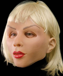Maska lateksowa z peruką - Diva Blondyna 