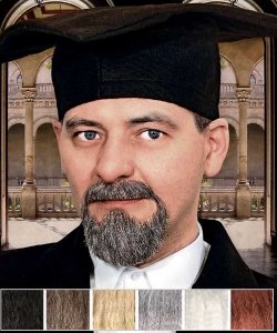 Sztuczne wąsy i broda Profesor