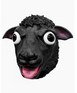 Maska lateksowa - Czarna Owca