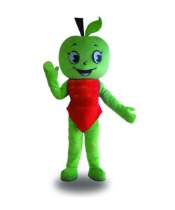 Strój chodzącej maskotki - Chłopiec Zielone Jabłuszko