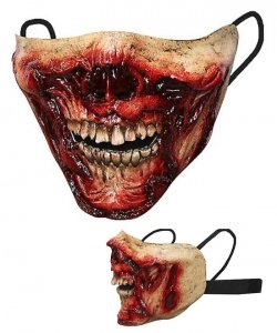 Maska lateksowa zakrywająca usta i nos - Zombie