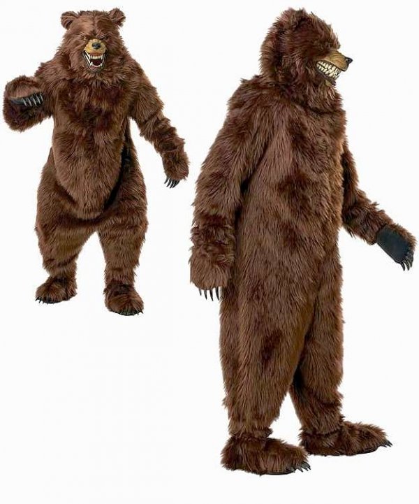 Kostium grizzly oversize. Idealny strój misia dla dorosłych. 