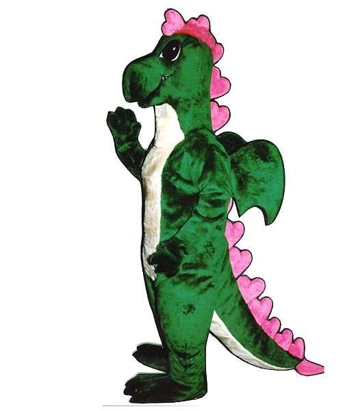 Strój chodzącej maskotki - Dinozaur Pink Heart