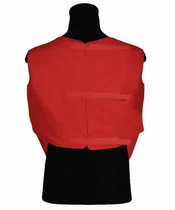 sztuczny brzuch Świętego Mikołaja – czerwony, regulowany, front