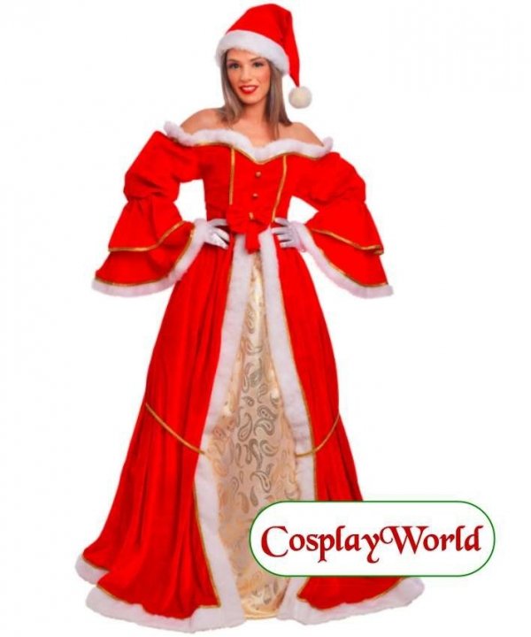 Suknia Pani Mikołajowej w komplecie z czapką