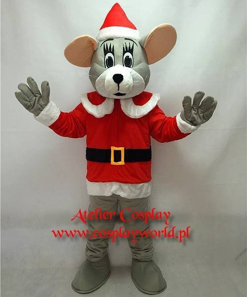 Strój chodzącej maskotki - Bożonarodzeniowa Mysz