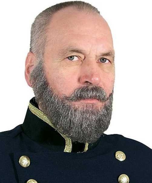 Sztuczne wąsy i broda Kapitan Statku - ręcznie robione, naturalne cieniowanie, klej Mastix w zestawie