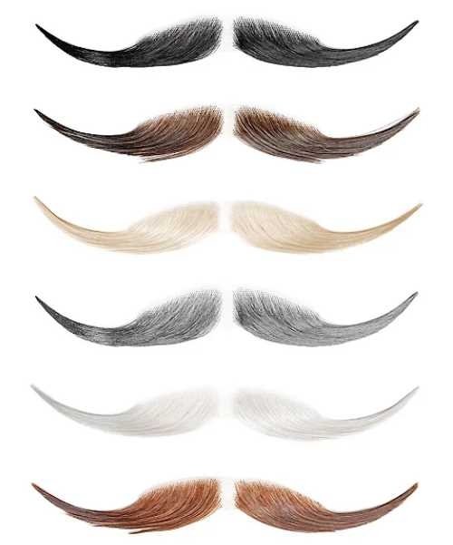 Sztuczne wąsy Artysta realistyczny zarost do charakteryzacji dostępne kolory włosów