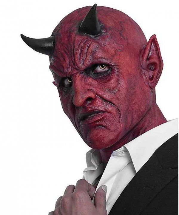 Maska na Halloween Lucyfer maska lateksowa diabeł, maska diabła, maska diabeł, maska demon, maska horror, maska halloween, maska na głowę, maska full head, maski lateksowe, maski na halloween, kostium diabeł, przebranie diabeł