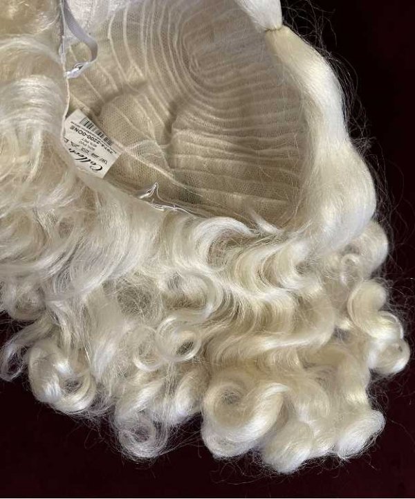 Zarost Mikołaja Deluxe – peruka + broda + wąsy | Kanekalon