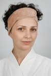 Opaska kosmetyczna beżowa welurowa kolor beżowy