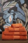 duży ręcznik kąpielowy Olima 450 terracotta