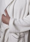 szlafrok hotelowy welurowy biały