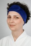 chabrowa welurowa opaska kosmetyczna 