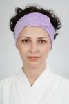 Opaska kosmetyczna welurowa kolor jasny fiolet
