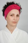 opaska kosmetyczna w kolorze fuksji welurowa