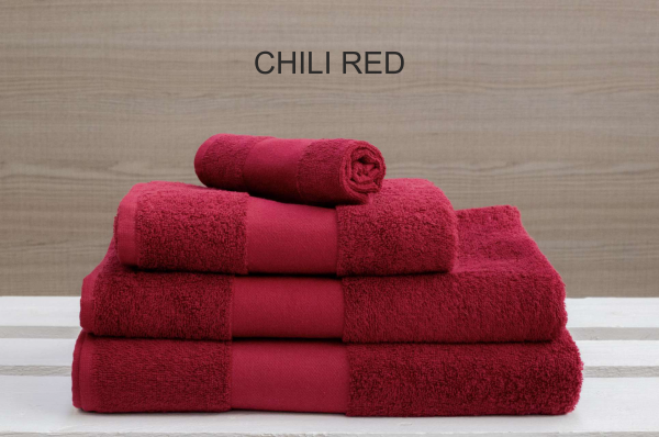 duży ręcznik kąpielowy Olima 450 chili red