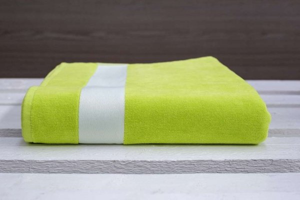 Koc welurowy citrus green
