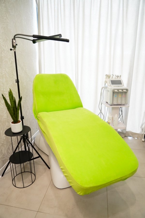 Pokrowiec kosmetyczny welurowy premium zieleń fluo