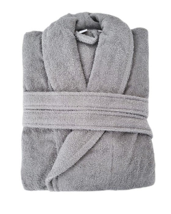 Szary szlafrok hotelowy classic frotte