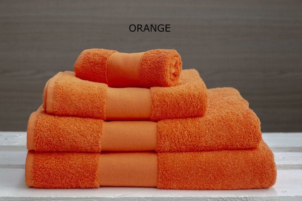 komplet ręczników pomarańczowych