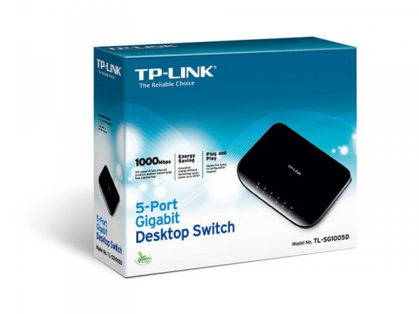 TP-LINK Przełącznik typu desktop, 5 portów Gb TL-SG1005D