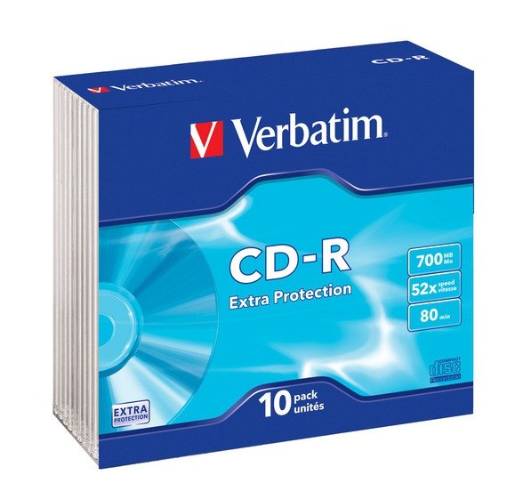 Verbatim CD-R 52x 700MB 10P SL DLP             43415