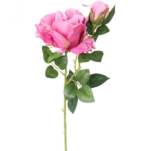 Kwiat róży sztuczna różowa ozdoba dekoracja 
