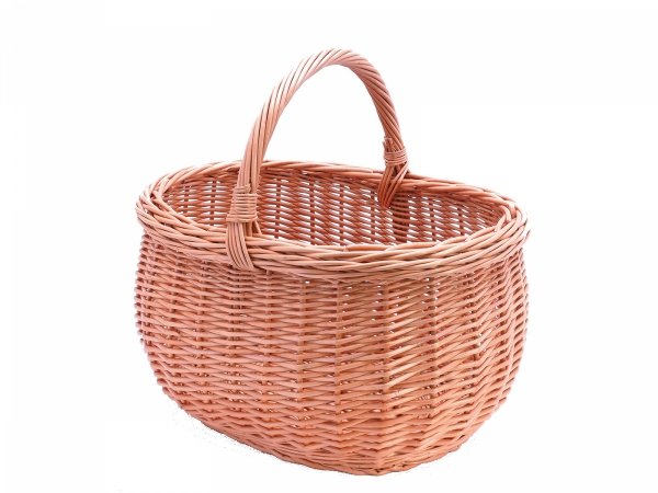  Kosz na zakupy Koszyk na grzybowy Wałkowy 45cm - sklep z wiklina - zdjęcie 