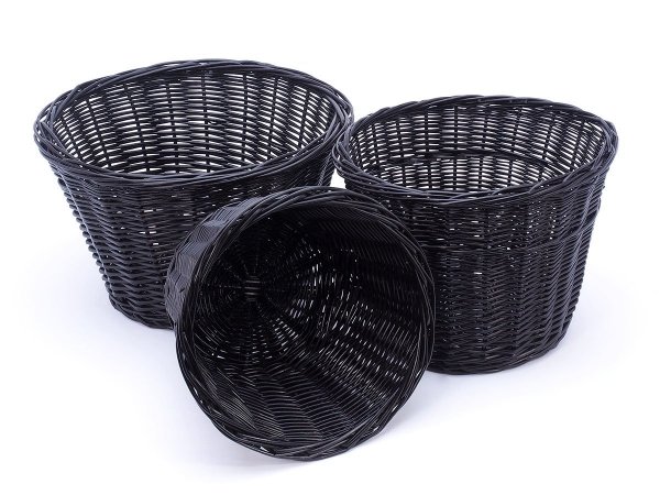 Osłonka na doniczkę Czarna 40 cm - Sklep z wiklina - zdjęcie 2