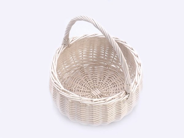 Koszyczek Wielkanocny Bolerek Biały 20cm - Sklep z wiklina - zdjęcie 1