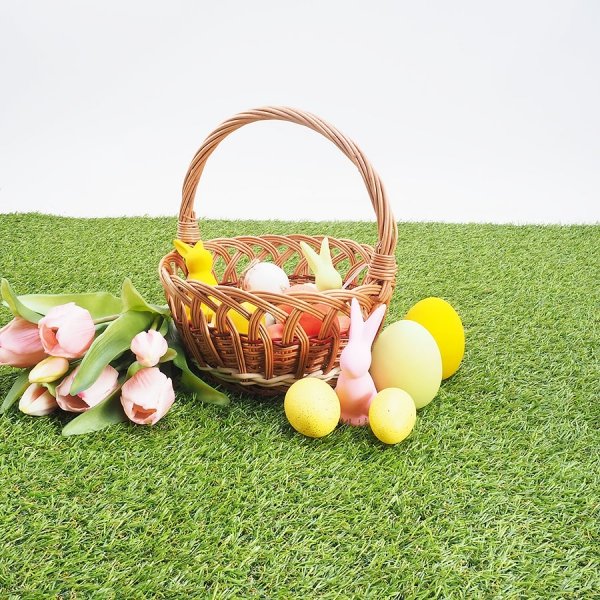 Koszyczek Wielkanocny Okrągły (Ażur/21 cm)-sklep z wiklina - zdięcia 3
