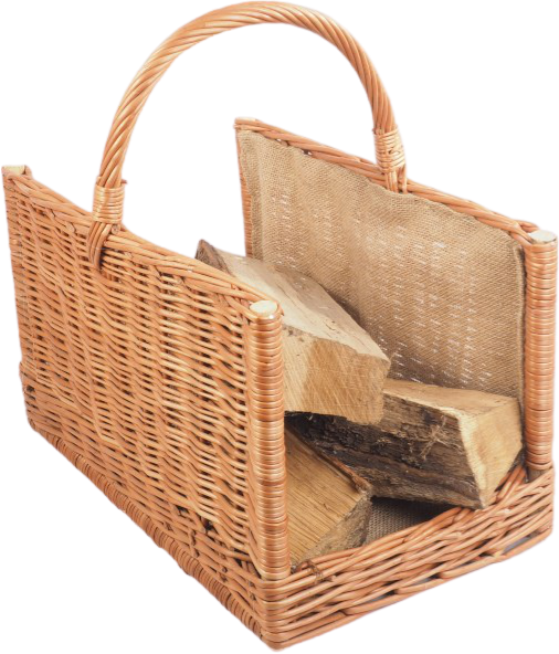 Kosz na drewno do kominka Prostokąt Juta 45cm - Sklep z wiklina - zdjęcie