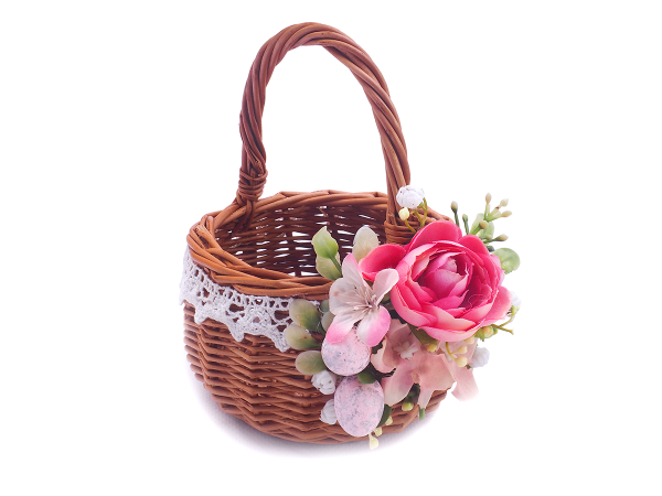 Koszyczek Wielkanocny (Boler/10/Kwiat) - Sklep z wiklina - zdjęcie 