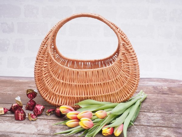 Koszyk na zakupy Ślimak 35cm - Sklep z wiklina - zdjęcie