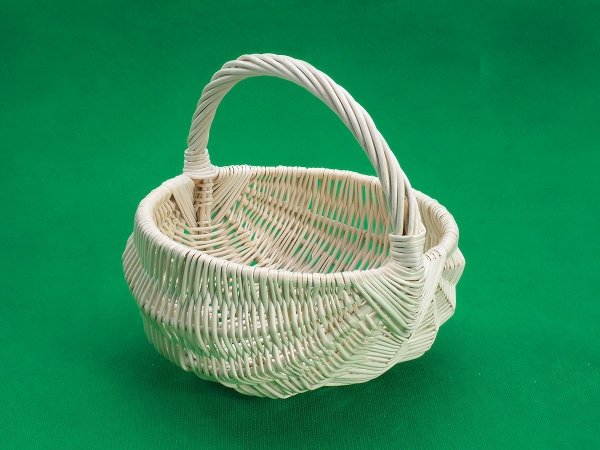 Koszyk Wielkanocny Baniak Biały 27cm - Sklep z wiklina - zdjęcie 3