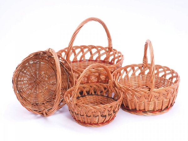 Koszyczek Wielkanocny Okrągły (Ażur/16cm) - Sklep z wiklina - zdjęcie 1