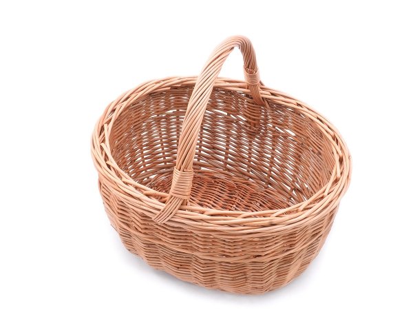Kosz na zakupy Wałkowy 33cm  - sklep z wiklina - zdjęcie 1
