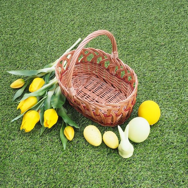 Koszyczek Wielkanocny Owalny (Ażur/35cm) - Sklep z wiklina - zdjecie 1
