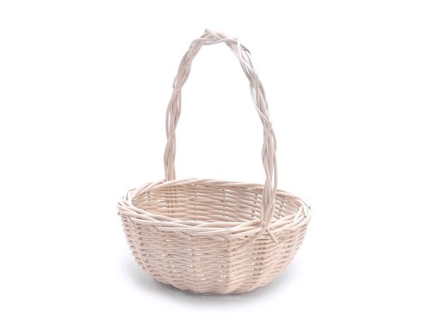 Koszyczek Wielkanocny Biały 21cm - Sklep z wiklina - zdjęcie 