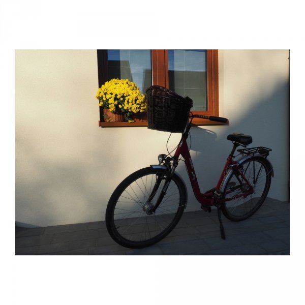 Kosz rowerowy przedni Haki Wenge - sklep z wiklina - zdjęcie 2