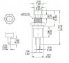 Push Button Switch R18 red NO Momentary
