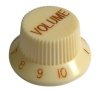 Knob guitar Strat style, aged white 'VOLUME'