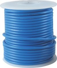 Wire copper blue 22AWG (0,35mm2) solid