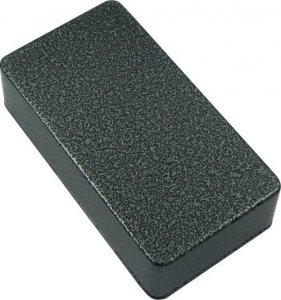 Diecast box alu, black-silver hammertone 1590B