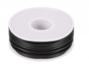 Wire Silicone 22AWG (0,35mm2) black, 10m spool