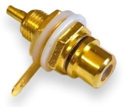RCA socket black isolated Vitalco