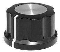 Knob X6 black (push-on)