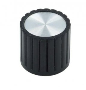 Knob fluted black Z20